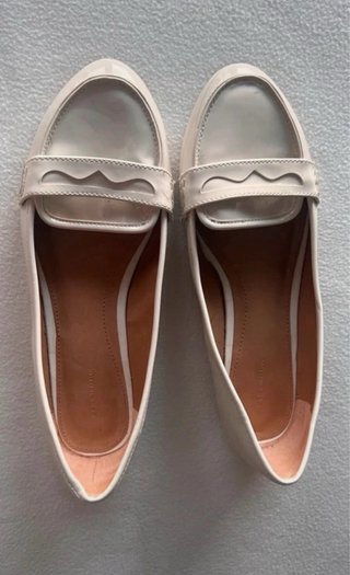 Mocasines Zara Charol Crema