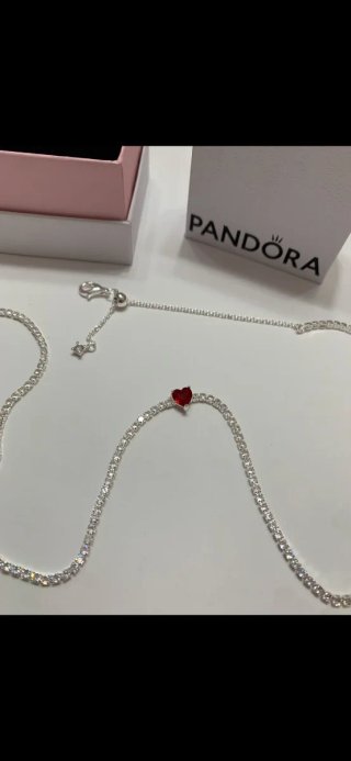 Collar Pandora Corazón Rojo