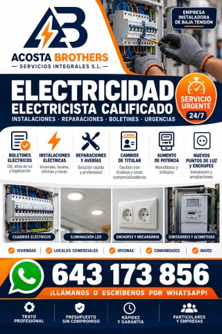 ELECTRICISTAS CUALIFICADOS – EMPRESA INSTALADORA