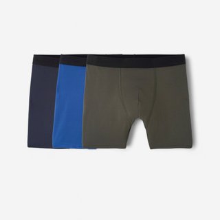 Lote 3 Bóxeres Hombre Azul Oscuro-Azul-Caqui Transpirables