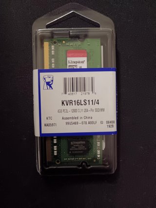 Memoria RAM Kingston 4GB DDR3L 1600MHz SODIMM