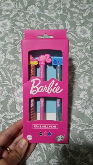 Set de 3 Bolígrafos Borrables Barbie