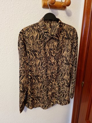 Camisa Manga Larga Estampado Animal