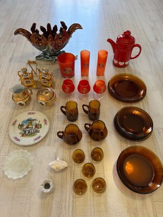 Lote de artículos de menaje vintage