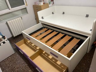 Cama nido con almacenaje.