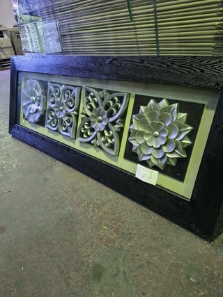 Cuadro Decorativo con Relieves Florales