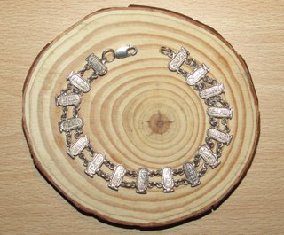 Pulsera de plata Egipto cartuchos jeroglíficos