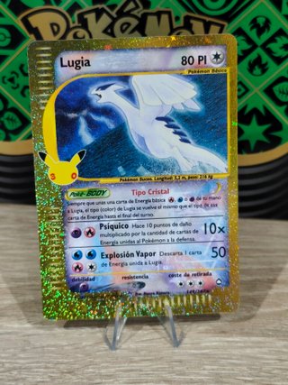 Carta Pokémon Lugia 30 Aniversario vintage ESP