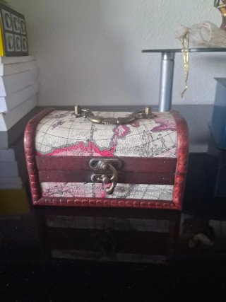 Joyero Estilo Vintage con Mapa
