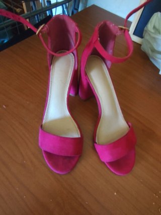 Zapatos de tacón con plataforma burdeos