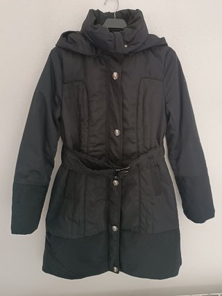 Abrigo de plumas negro talla 40