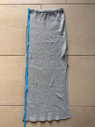 Falda de punto Stradivarius gris XS