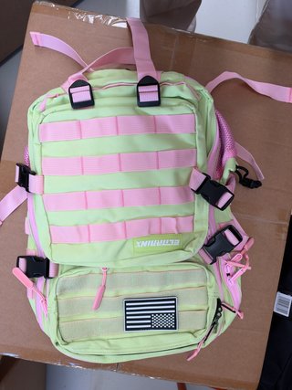 Mochila Elitex 25l Verde y Rosa