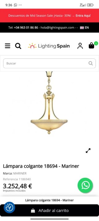 Lámpara Colgante Mariner 18694