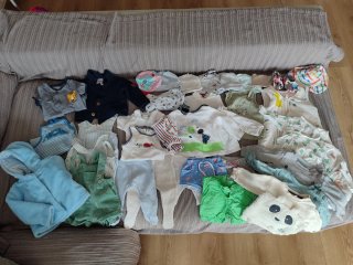 Lote ropa bebé 0-3 meses (36 cosas)+ 1 saco dormir