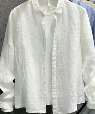 Camisa Blanca de Manga Larga