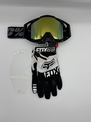 Gafas 100% y Guantes Fox Nuevos 42
