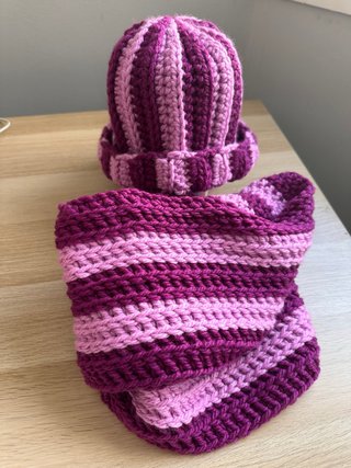 Set de Gorro y Bufanda de Lana
