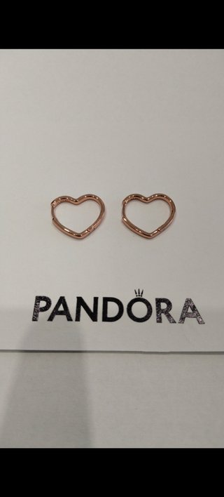 Pendientes Pandora Corazón Oro Rosa