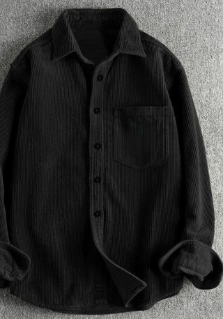 Camisa de pana negra