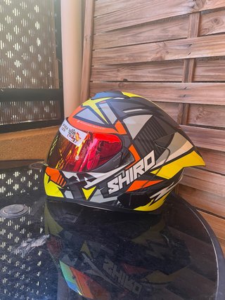 Casco de Moto SHIRO Talla L con Funda y 2 Viseras