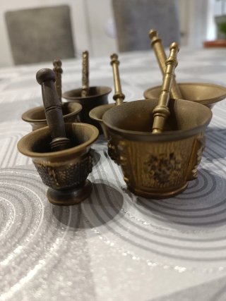 Set de 6 Morteros de Bronce