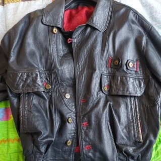 Giacca vintage da uomo in vera pelle