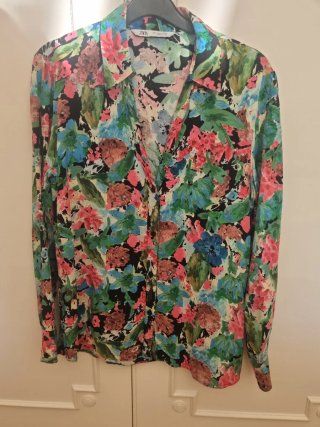 Camisa Zara Estampada Talla S