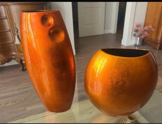 Conjunto de 2 Jarrones Naranjas