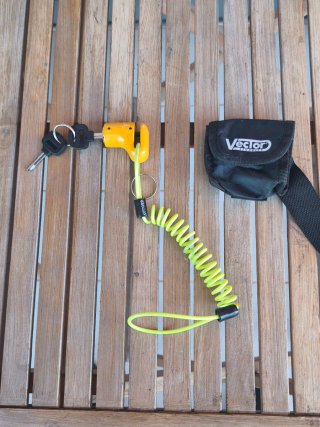 Candado de disco para moto con cable