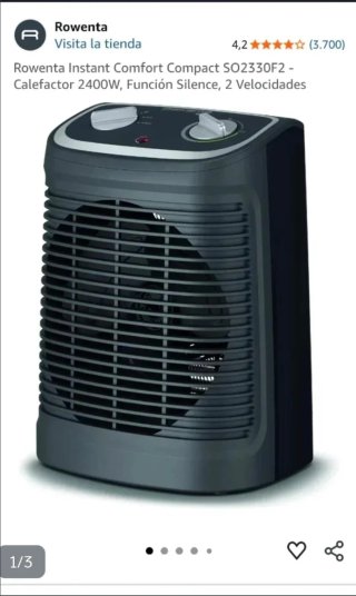 Calefactor Rowenta Instant Comfort Compact