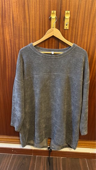 Vestido sudadera gris