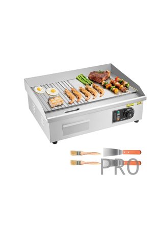 Plancha Eléctrica, 3200 W, Control de Temperatura Ajustable 50 a 300 °C
