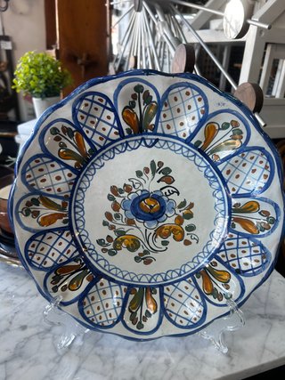 Piadina in ceramica Talavera Spagna firmata vintage