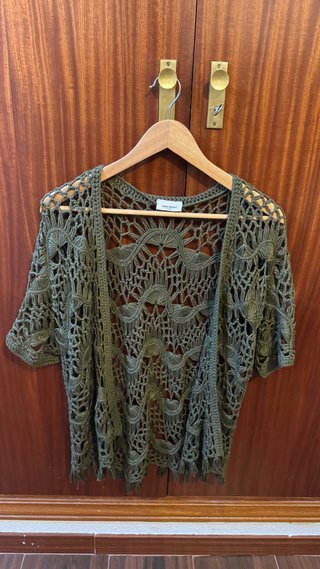 Chaqueta de Crochet Vero Moda Verde Oliva