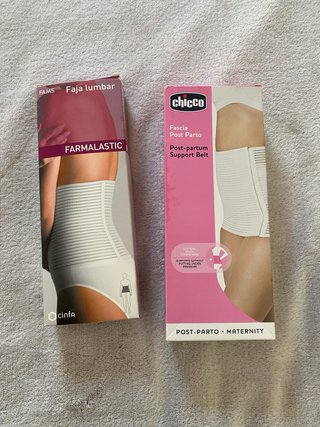 Lote 2 Fajas Postparto Chicco y Cinfa. Nuevos