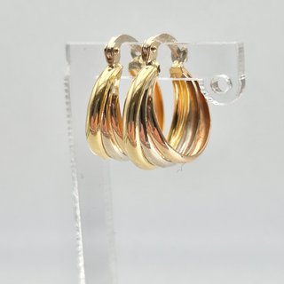 Pendientes de Oro 18K, 3 oros, 2,39gr, 1,5cm