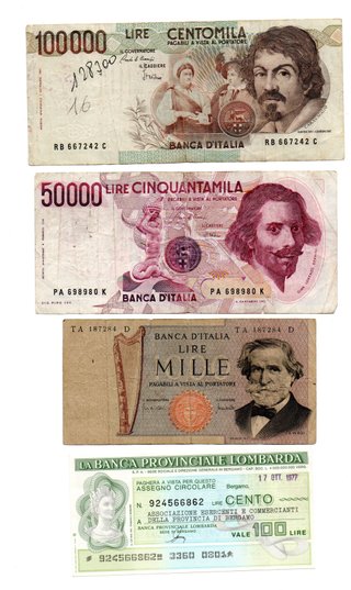 (3) LOTTO BANCONOTE IN LIRE ITALIANE