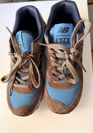 Zapatillas New Balance 574 Marrón y Azul