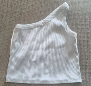 Camiseta de un tirante blanca