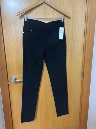 Leggings Efecto Vaquero Negros Talla S