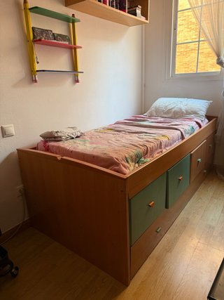 Cama Nido de Madera con Cajones