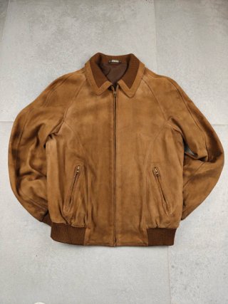 Cazadora Bomber Vintage de Ante Marrón años 80 90