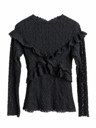 Blusa negra calada Zara talla S