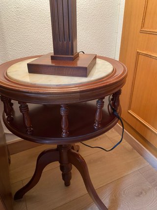 Set di 2 Comodini Rotondi in Legno