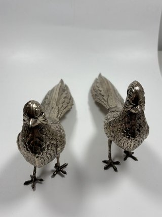 Pareja de Faisanes Decorativos de Mesa en...