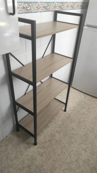 Estantería Auxiliar Madera y Metal