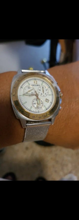 Reloj Delma Plata i bezel oro 750