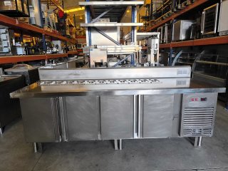 Mesa refrigerada de acero inoxidable