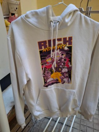 Sudadera Blanca Rick y Morty